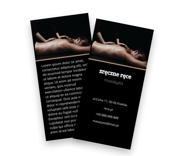 Kolorowo w świecie zmysłów, Medycyna, Masażysta - Ulotki Netprint szablony online