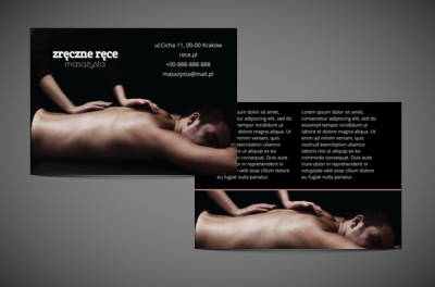 Chwile spędzone na relaksie, Medycyna, Masażysta - Ulotki Netprint