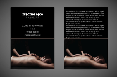 Doskonała szansa na relaks, Medycyna, Masażysta - Ulotki Netprint