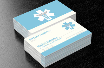 Kaduceuszem w Gwieździe Życia, Medycyna, Służba zdrowia - Wizytówki Netprint