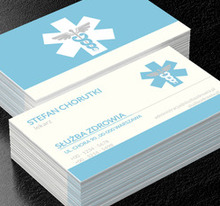 Kaduceuszem w Gwieździe Życia, Medycyna, Służba zdrowia - Wizytówki Netprint