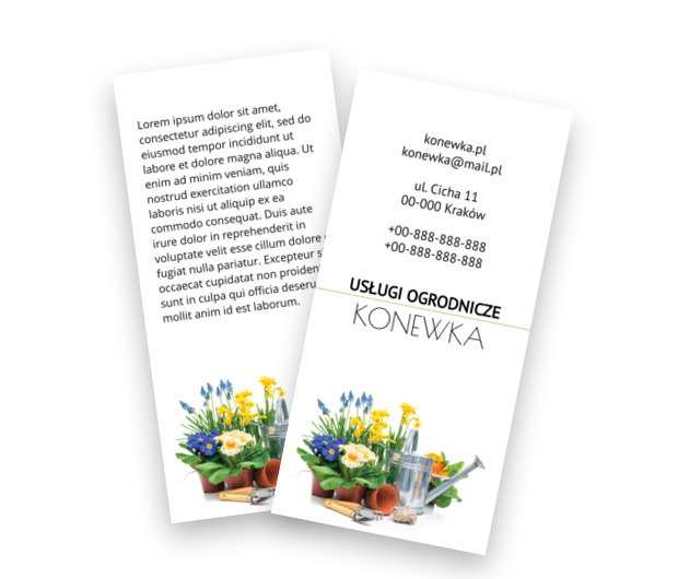 Kwieciste czary florystyczne, Środowisko i Przyroda, Usługi Ogrodnicze - Ulotki Netprint szablony online