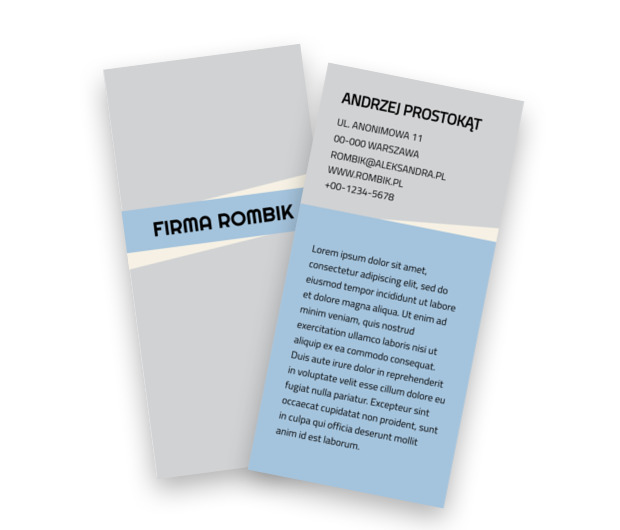 Uniwersalne w niebieskim, Motywy, Uniwersalne - Ulotki Netprint szablony online