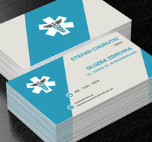 Niebiesko-białe pasy, Medycyna, Służba zdrowia - Wizytówki Netprint