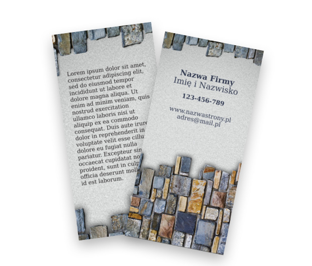 W kamieniarskim ładzie, Budownictwo, Usługi kamieniarskie - Ulotki Netprint szablony online