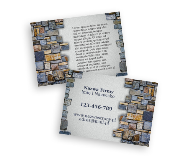 Kamienna cisza – ulotka górą!, Budownictwo, Usługi kamieniarskie - Ulotki Netprint szablony online