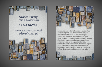 W kamiennym szyku, Budownictwo, Usługi kamieniarskie - Ulotki Netprint