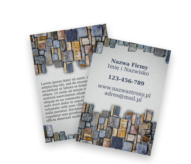 W kamiennym szyku, Budownictwo, Usługi kamieniarskie - Ulotki Netprint szablony online