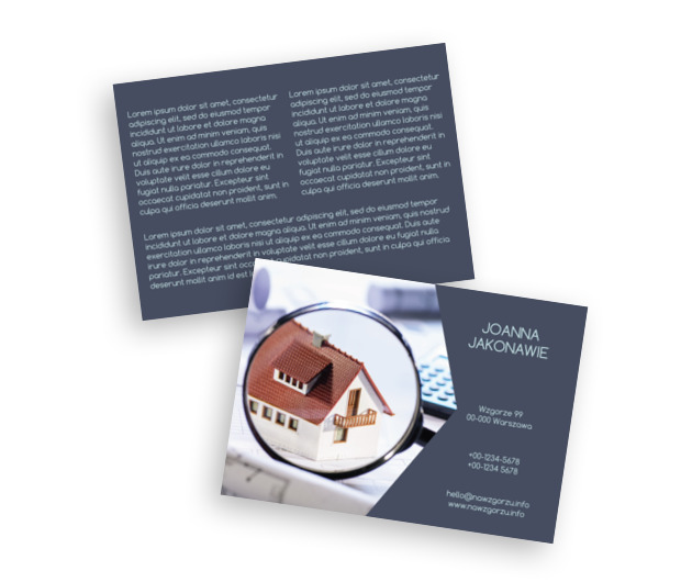 Z motywem w stronę świata, Nieruchomość, Biuro nieruchomości  - Ulotki Netprint szablony online