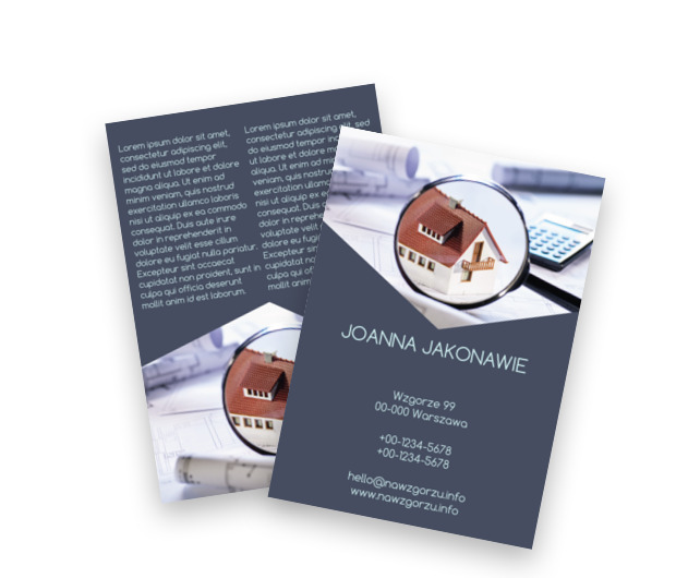 Podarunek nieruchomości, Nieruchomość, Biuro nieruchomości  - Ulotki Netprint szablony online