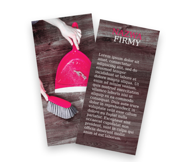 Porządna firma to podstawa, Usługi domowe, Pomoc domowa - Ulotki Netprint szablony online