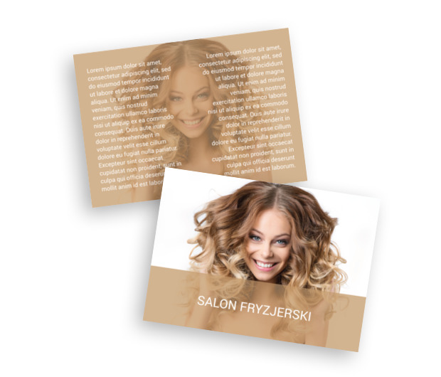 Uczesane jak na pokaz, Zdrowie i Uroda, Salon Fryzjerski - Ulotki Netprint szablony online