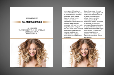 Plątanina reklamowa, Zdrowie i Uroda, Salon Fryzjerski - Ulotki Netprint