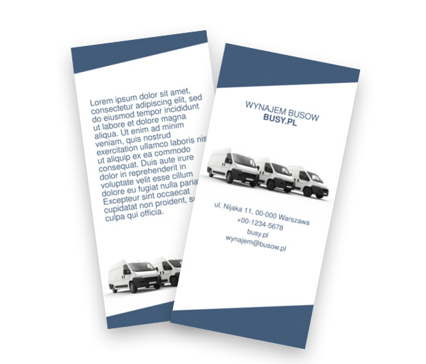 Droga do biznesowego sukcesu, Transport, Busy - Ulotki Netprint szablony online
