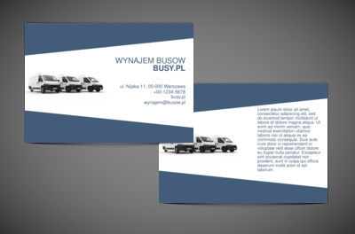 Czas to pieniądz - ulotka reklamowa, Transport, Busy - Ulotki Netprint