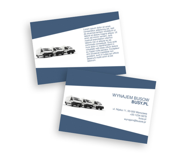 Czas to pieniądz - ulotka reklamowa, Transport, Busy - Ulotki Netprint szablony online