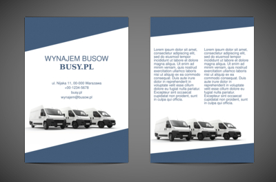 Prosta droga do biznesu, Transport, Busy - Ulotki Netprint