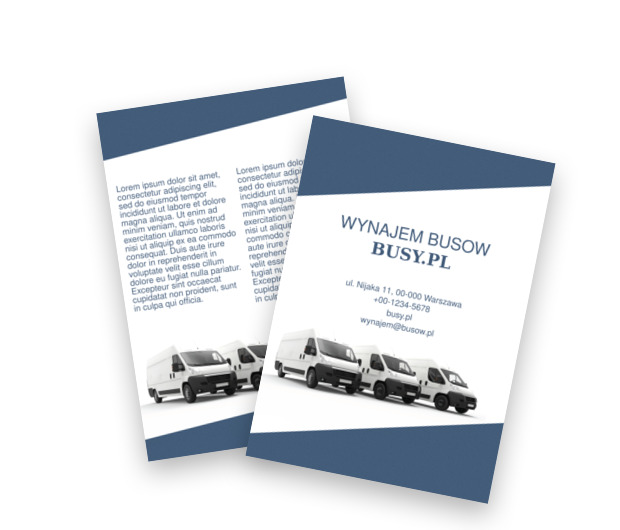 Prosta droga do biznesu, Transport, Busy - Ulotki Netprint szablony online