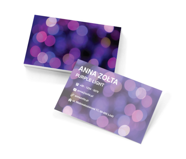 Rozmyte światła, Motywy, Abstrakcja - Wizytówki Netprint szablony online