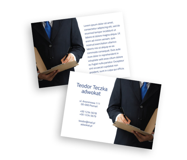 Prawo sprzymierzeńcem losu, Prawo, Adwokat - Ulotki Netprint szablony online