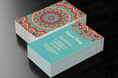 W kolorowych rozetkach, Motywy, Tła i tekstury - Wizytówki Netprint