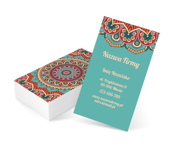 W kolorowych rozetkach, Motywy, Tła i tekstury - Wizytówki Netprint szablony online