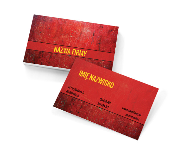 Ognisto-czerwone wizytówki, Motywy, Tła i tekstury - Wizytówki Netprint szablony online