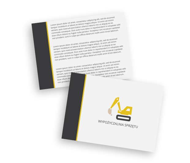 Pod linią sukcesów, Budownictwo, Wynajem sprzętu - Ulotki Netprint szablony online