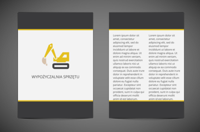 Wypożyczyć, zaufać, zarobić!, Budownictwo, Wynajem sprzętu - Ulotki Netprint