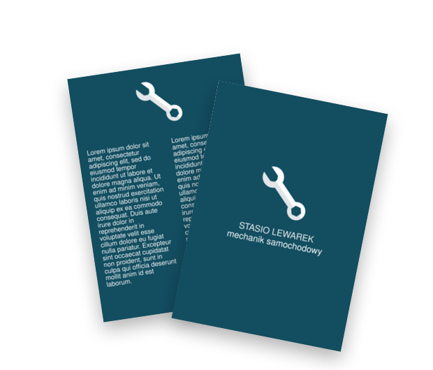 Klucz do bram biznesu, Motoryzacja, Mechanik - Ulotki Netprint szablony online