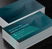 Ciemnozielona geometria, Motywy, Abstrakcja - Wizytówki Netprint