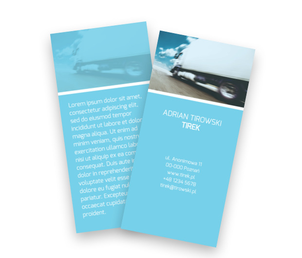 Wiecznie w drodze. Ciężarówka, Transport, Transport Towarów  - Ulotki Netprint szablony online