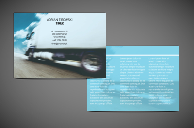 Dynamiczna z ciężarówką, Transport, Transport Towarów  - Ulotki Netprint