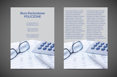  W strategii opartej na liczbach, Finanse Ubezpieczenia, Biuro rachunkowe - Ulotki Netprint