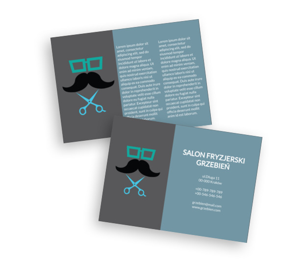 Celem na krzaczaste wąsy, Zdrowie i Uroda, Salon Fryzjerski - Ulotki Netprint szablony online