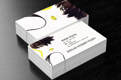 Kobieta na białym tle, Motywy, Ludzie - Wizytówki Netprint