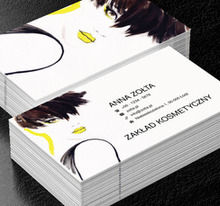 Kobieta na białym tle, Motywy, Ludzie - Wizytówki Netprint