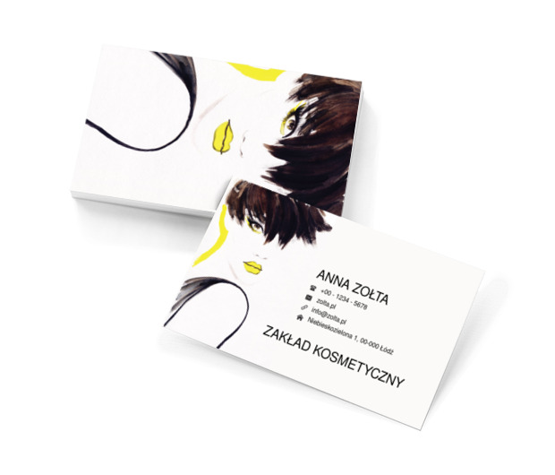 Kobieta na białym tle, Motywy, Ludzie - Wizytówki Netprint szablony online