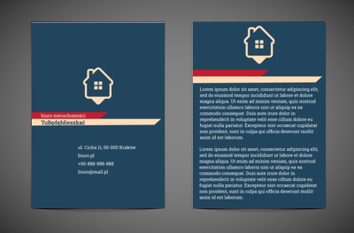 Spokój wewnętrznego błękitu, Nieruchomość, Biuro nieruchomości  - Ulotki Netprint