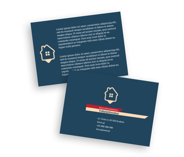 Marzenia uśpionych fundamentów, Nieruchomość, Biuro nieruchomości  - Ulotki Netprint szablony online