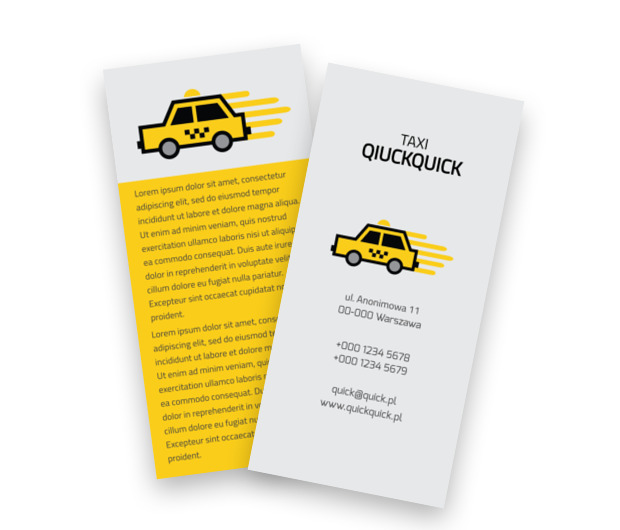 Mknąc przez ulice miasta, Transport, Taxi - Ulotki Netprint szablony online
