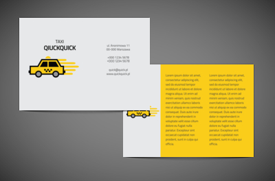Taksówka na skinienie palcem, Transport, Taxi - Ulotki Netprint