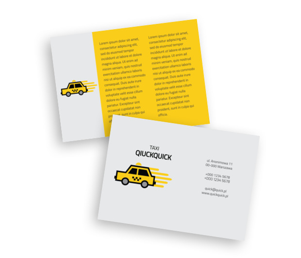 Taksówka na skinienie palcem, Transport, Taxi - Ulotki Netprint szablony online