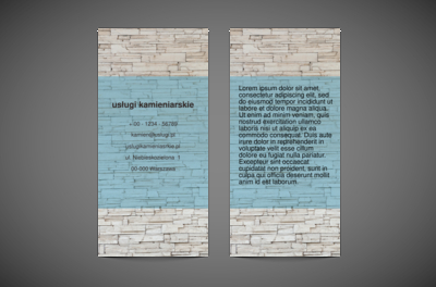 Twardszy niż ze spiżu, Budownictwo, Usługi kamieniarskie - Ulotki Netprint