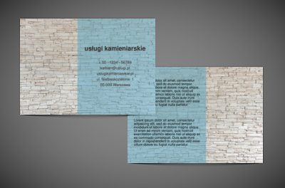 Powroty do trwałych surowców, Budownictwo, Usługi kamieniarskie - Ulotki Netprint