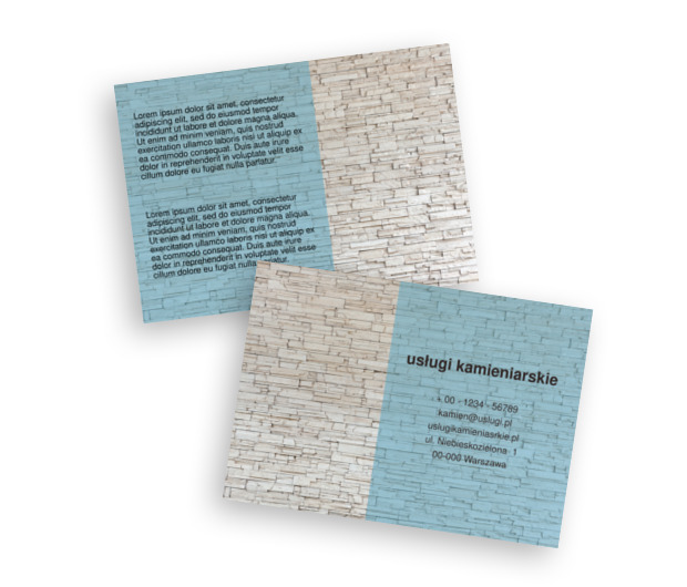 Powroty do trwałych surowców, Budownictwo, Usługi kamieniarskie - Ulotki Netprint szablony online