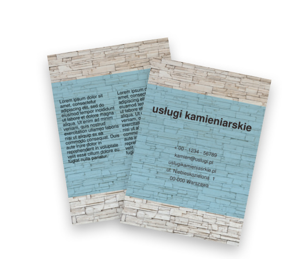 Marzenia jak z kamienia, Budownictwo, Usługi kamieniarskie - Ulotki Netprint szablony online