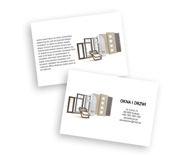 Okiennice i drzwi – świat w przestrzeni, Budownictwo, Okna Drzwi - Ulotki Netprint szablony online