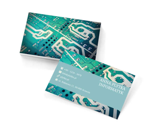 Układ scalony, Motywy, Elektronika - Wizytówki Netprint szablony online