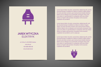 Zawsze w kontakcie!, Budownictwo, Elektryk - Ulotki Netprint